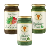 3er-Sparpaket Kräuter-Pesto nach Wahl 3er-Sparpaket Kräuter-Pesto nach Wahl