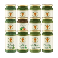 12er-Sparpaket Kräuter-Pesto nach Wahl 12er-Sparpaket Kräuter-Pesto nach Wahl