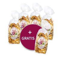 5 für 4 = 1 gratis: Apfelchips 250g 5 für 4 = 1 gratis: Apfelchips 250g